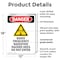 Signmission Radiation & Laser Sign, 18 in H x 12 in W, Plastic, Rectangle OS-2PACK-DS-P-1218-V-1688 - alternate 4